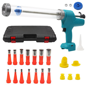 Cordless Caulking Gun Electric Glue Gun 18V Max 7800N Force Caulk Gun with Stainless Steel Nozzle Fittings