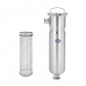 316 Sanitary Stainless Steel Bag Filter Housing with #2 Filter Bag Honey Wax Separator for Honey Purification