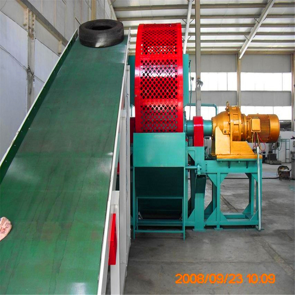 Waste Whole Truck Tyre Shredder Machine Industrial Used Tyre Full Automatic Shredder Into 3-8cm Rubber Blocks Chips