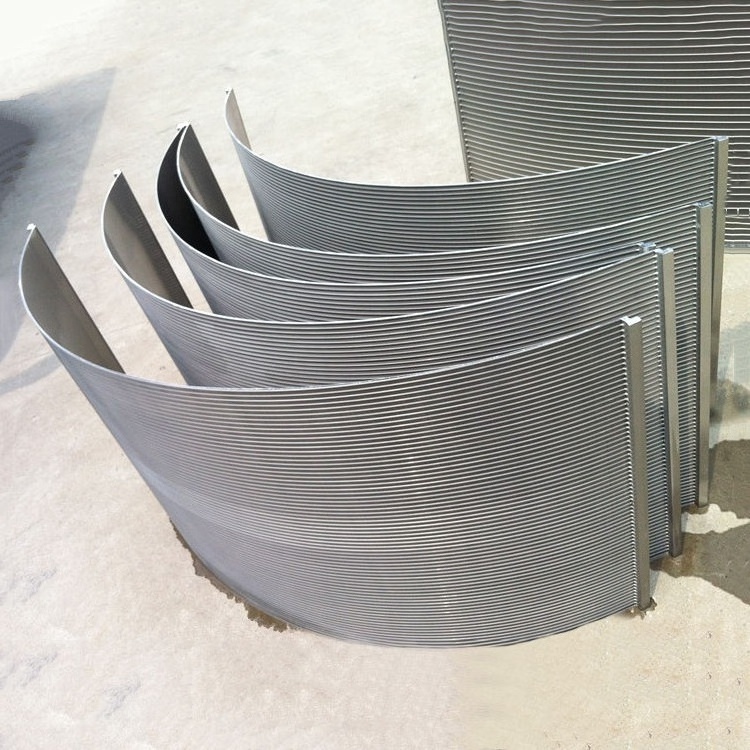 Wedge wire slotted screen sieve bend screen