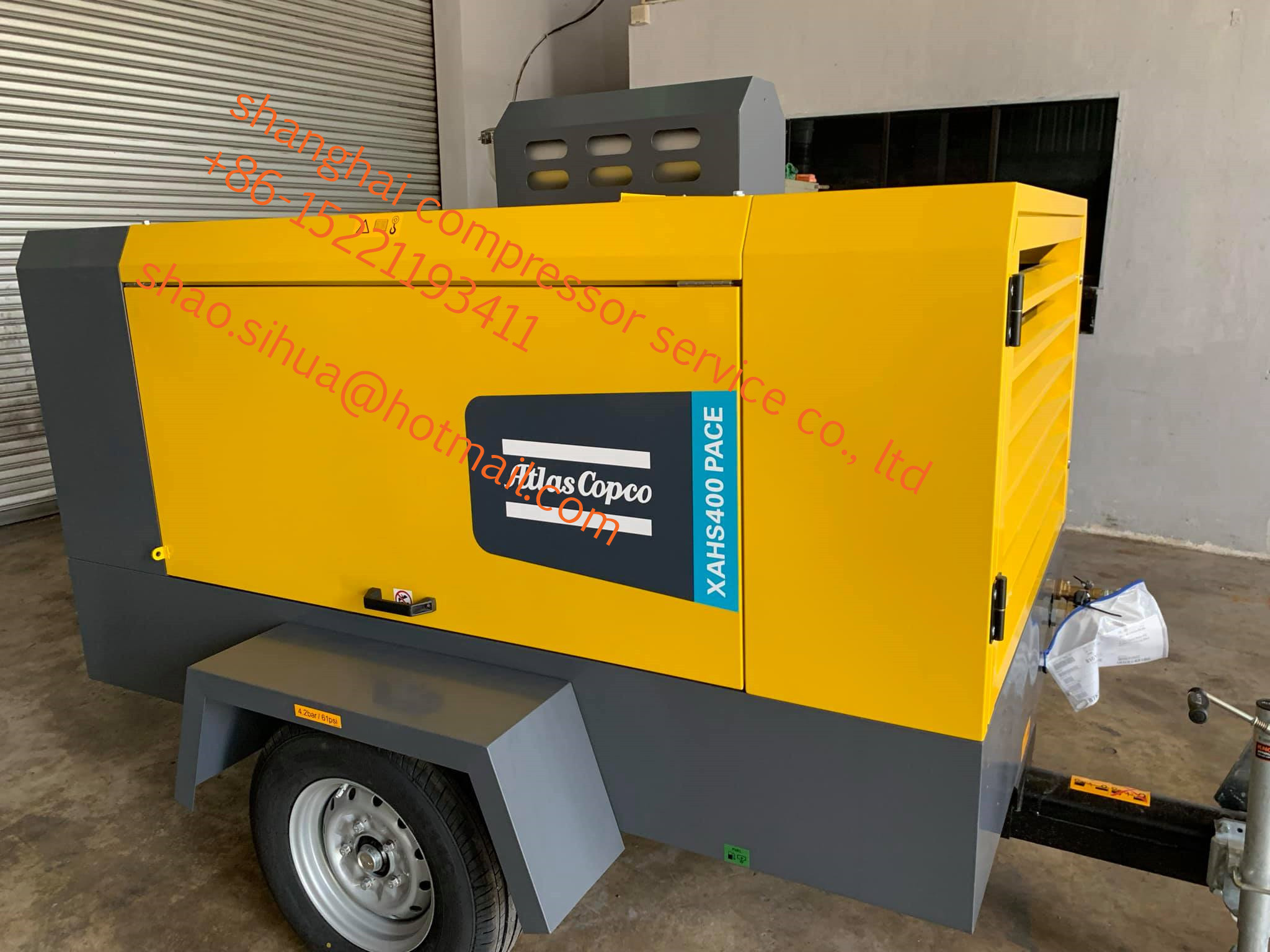 ATLAS COPCO Auto mobile supply Electric motor driven 150hp 194KW Sand blasting diesel air portable screw compressor for mining