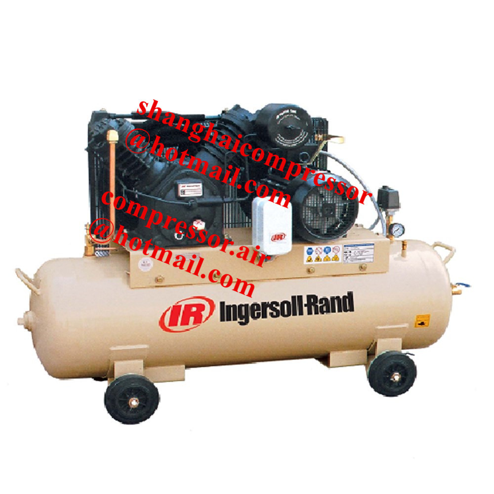 2475k5/8 iNGERSOLL RAND T30 PISTON AIR COMPRESSOR/ 5.5HP 4KW/8BARG HORIZONTAK TANK/0.49M3.MIN  150L TANK  270KGS