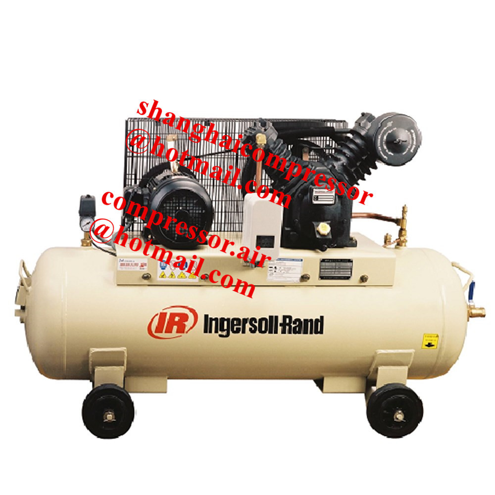 2475k5/8 iNGERSOLL RAND T30 PISTON AIR COMPRESSOR/ 5.5HP 4KW/8BARG HORIZONTAK TANK/0.49M3.MIN  150L TANK  270KGS