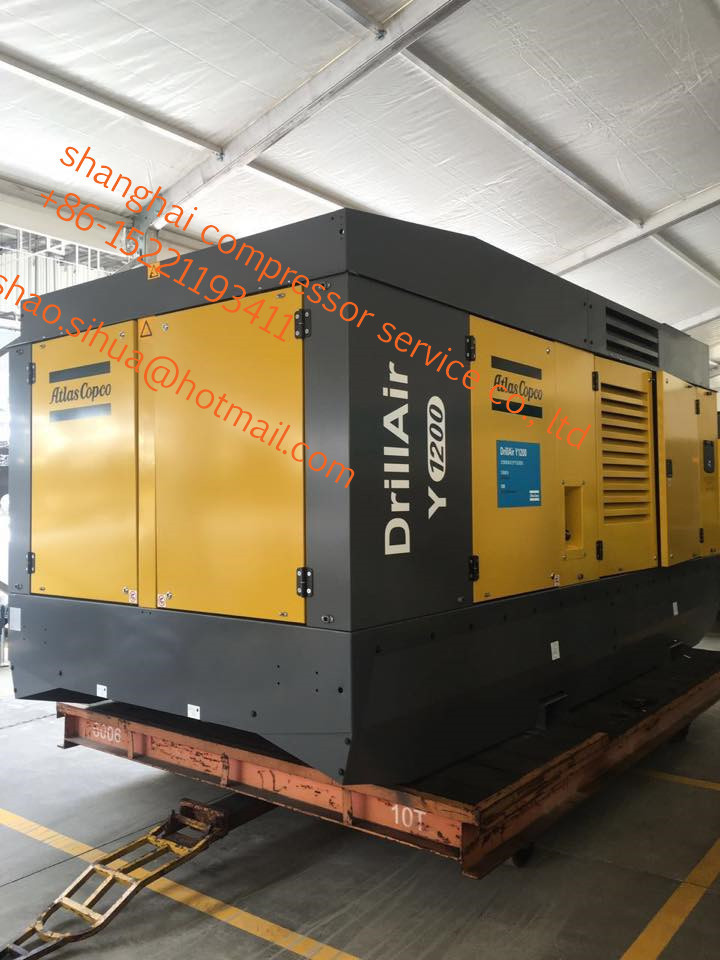 ATLAS COPCO Auto mobile supply Electric motor driven 150hp 194KW Sand blasting diesel air portable screw compressor for mining