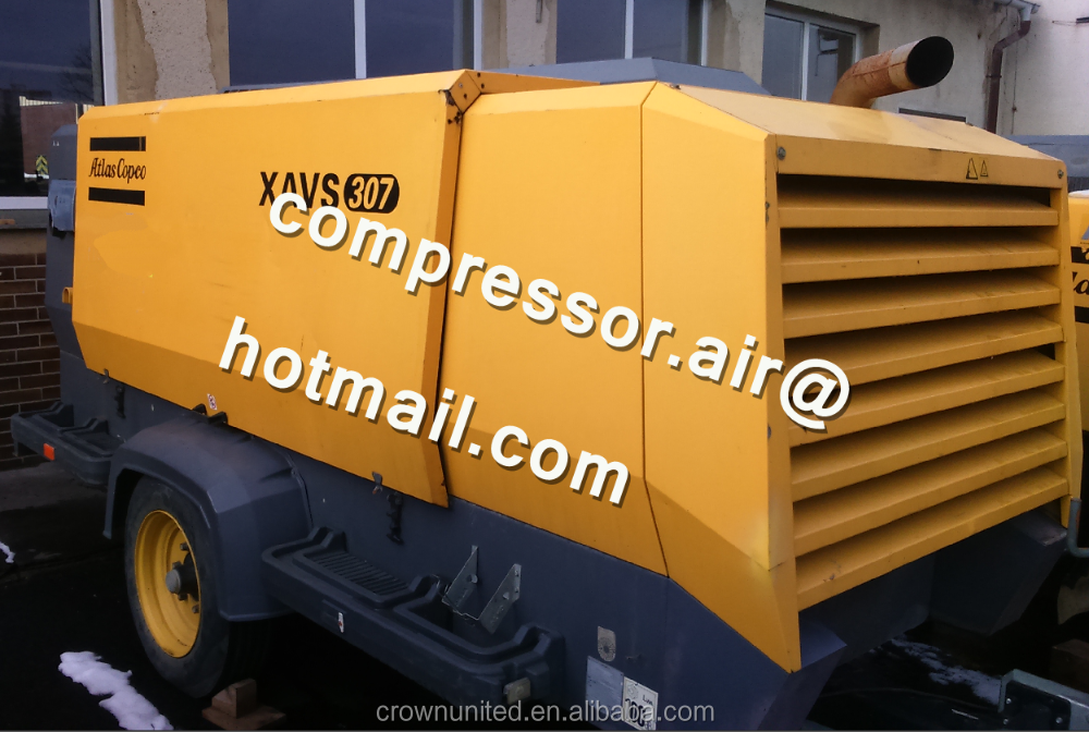 XAVS307/XAVS650, SKID OR PORTABLE AIR COMPRESSOR, ATLAS COPCO , CAT 186KW ENGINE AIR COMPRESSOR