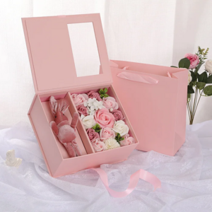 Wholesale Happy Mothers Day Flower Gift Box New Design Rectangle Arrangement I Love Mom Flower Gifts and Crafts Rigid Fold Boxes