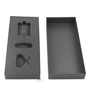 Crown win custom packaging boxes for small business black luxury pr gift box with eva foam insert gift pack paper boxes With Lid