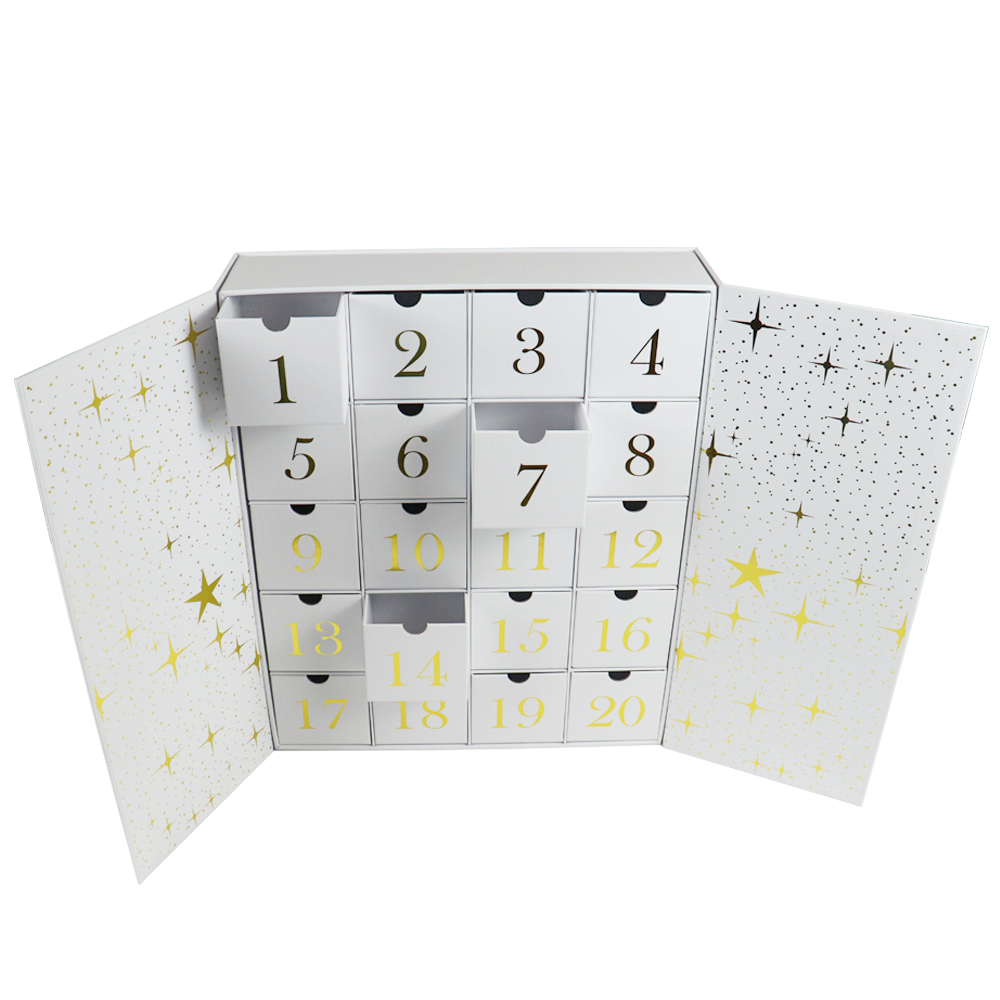 Christmas Blind Box Advent Calendar Box Customizable Calendario De Adviento Jewelry Box Packaging Crystal Advent Calendar