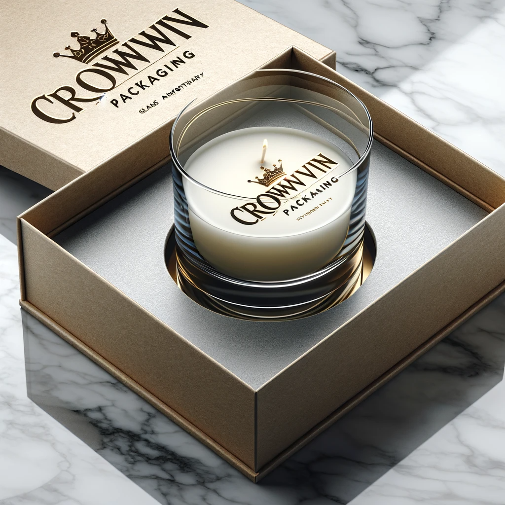 Crown win rigid magnetic box cardboard empty valentines day candle pack square paper cosmetic candle packaging gift paper boxes