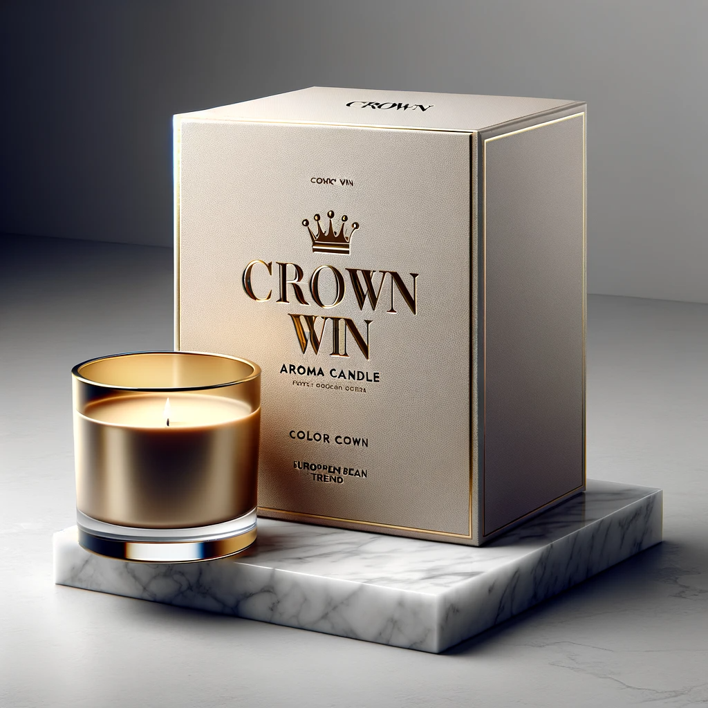 Crown win rigid magnetic box cardboard empty valentines day candle pack square paper cosmetic candle packaging gift paper boxes