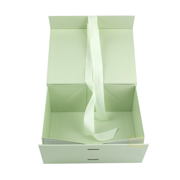 Hot Sale Magnet Folding Boxes with Ribbons Foldable Luxury Gift Boxes for Gift Packaging Paper Packing Boxes for Clothes