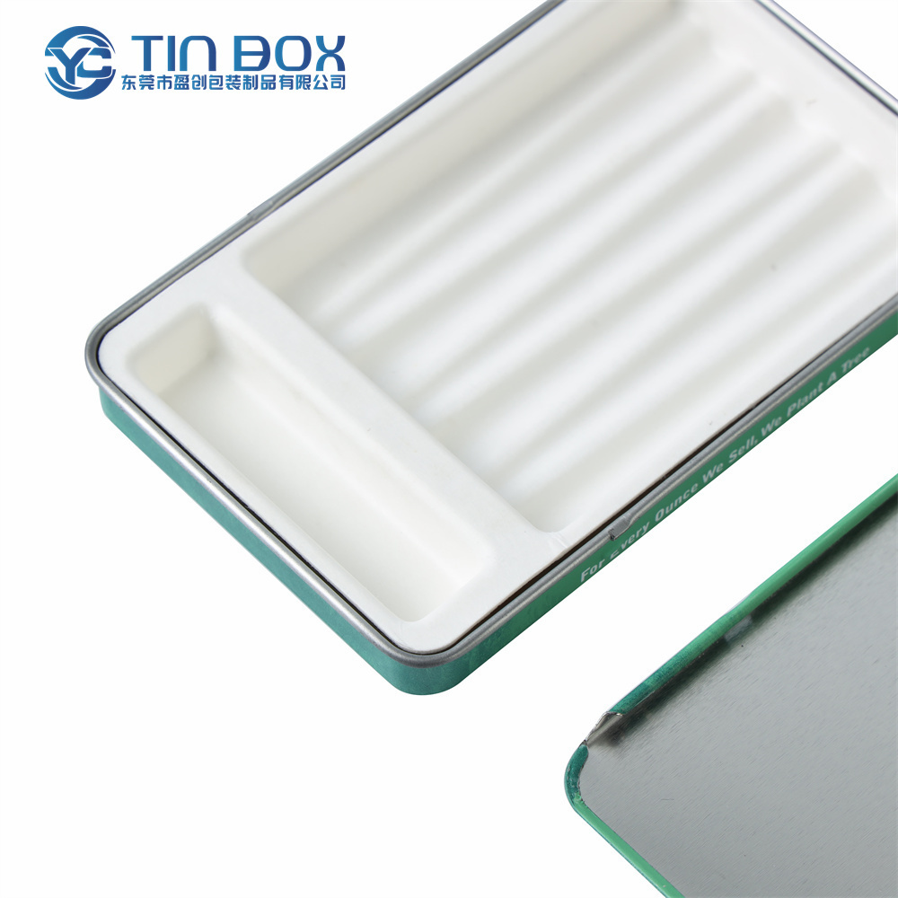 Sustainable CR Slide Child Proof Cr Tins Box Cigarette Case Airtight Child Proof Lock Luxury Square Tins