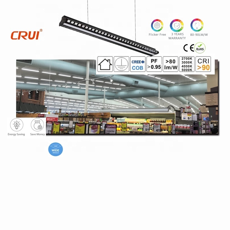 Linear rail 2 wire 3 wire track lights Ceiling Pendant Anti-glare Spotlight Lights Shop Commercial hanging light