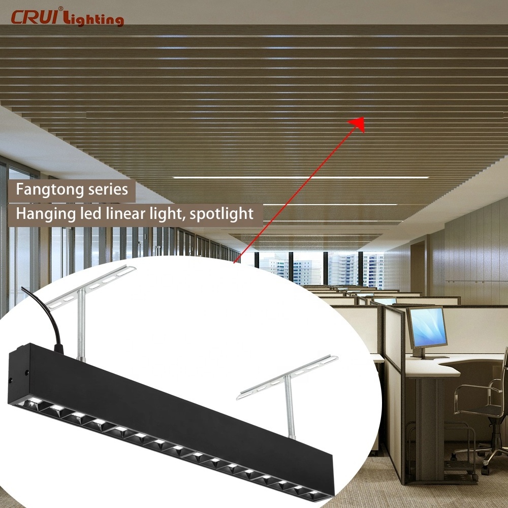 Ceiling Light Bar Gym Rectangle Creative Modern Fangtong Office Lighting Hanging Light 40W 80W with CE ROHS