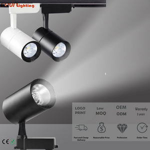 Commercial 30W 40W LED Projector track Lighting Fixtures LED Track Lights COB LED Spot track lights