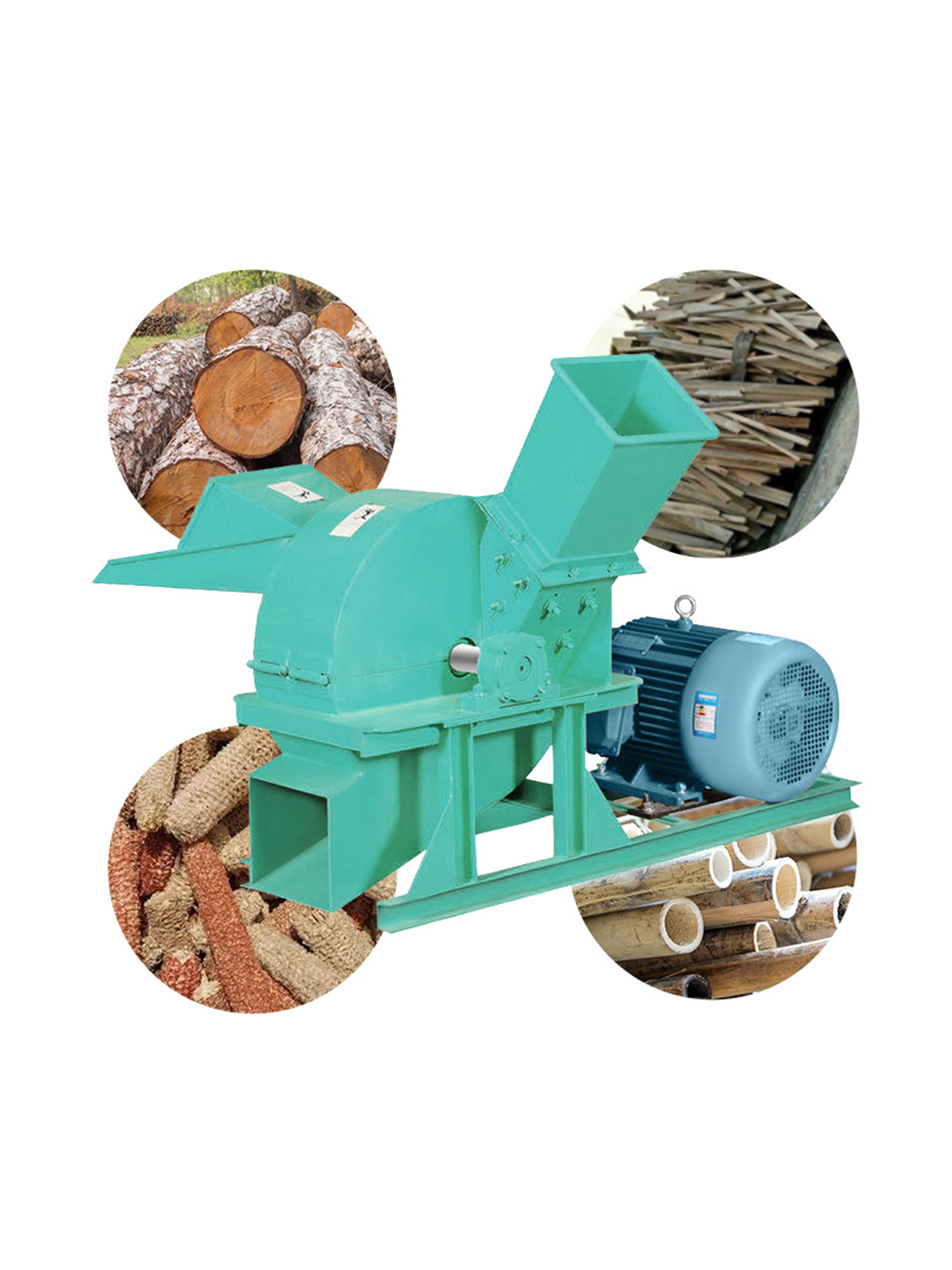 factory sale big output log coconut shell bamboo wood making sawdust shaving machine wood crusher