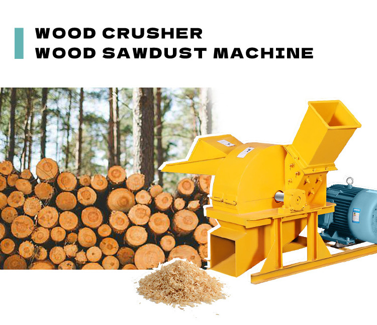 factory supply branch grinder hammer mill shredder log leaf crusher wood crusher machine for sale