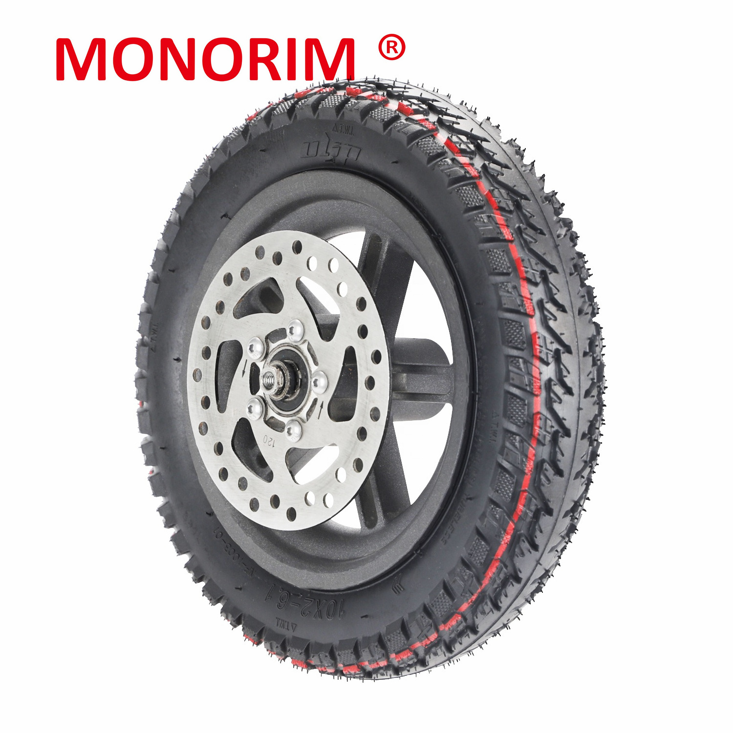 Monorim10*2-6.1 Off Road Tubeless Tire for  m365/1s/essential/pro1/2 Scooters 10 Inch Tubeless Tyre Off-road Vacuum Tyre