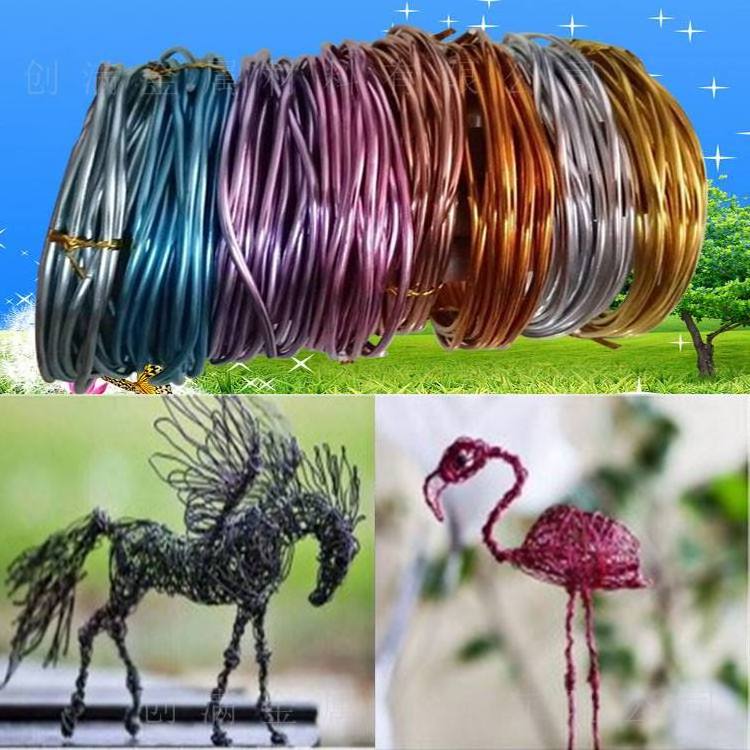 High quality 1060 1mm 2mm 3mm anodized craft aluminum wire color bonsai training wire