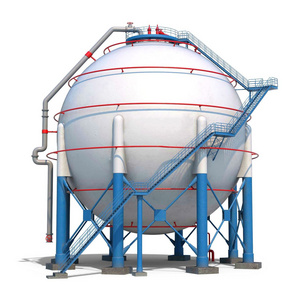 3000M3 1500Ton Propane Liquid Oxygen Nitrogen Spherical Tank For LPG LNG LN2 LOX