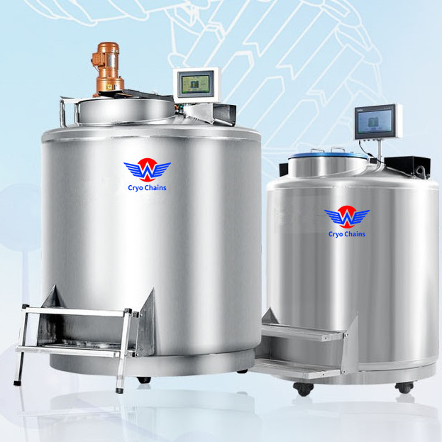 IVF Clinic Medical Laboratory Cryo Equipment Biobank Gas-Phase Liquid Nitrogen Tank For Plasma Semen Tissue And Organ Bank