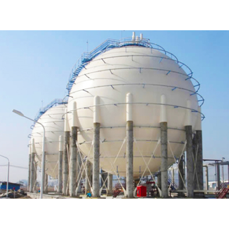 Propane Butane LPG CNG LNH3 CH4 Ball Tank Spherical Storage Tank With Vaporizer Turnkey For Gas Station