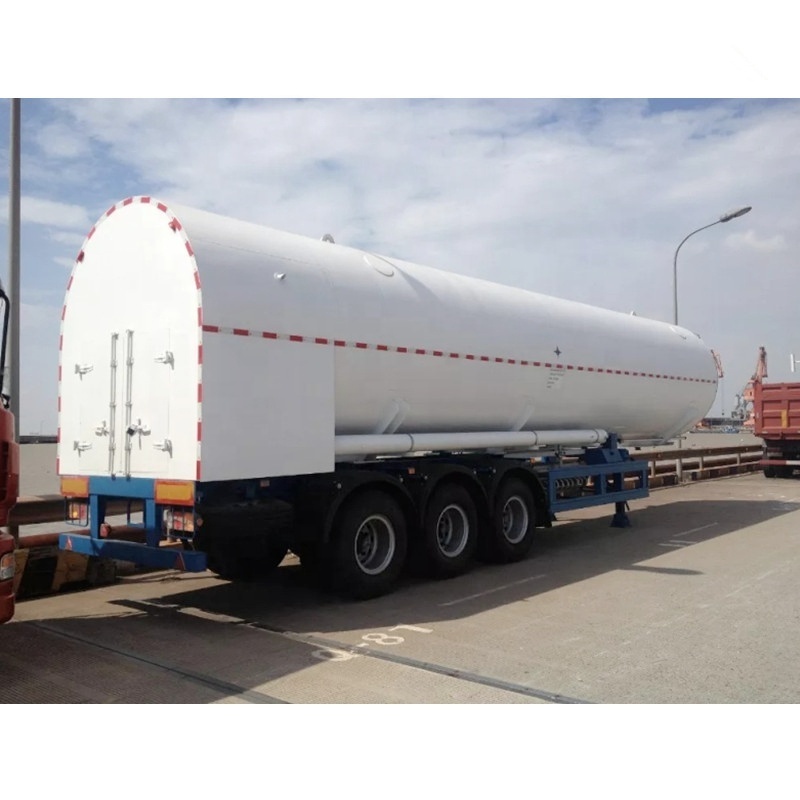 Large Capacity 52M3 70M3 LO2 LN2 LCO2 LNG CNG LPG Tansporter Tanker Diesel Fuel Semi Trailer liquid oxygen transport tank truck