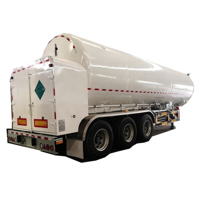 Cryogenic Liquid Gas LO2 LN2 LNG LPG CNG Transport Tank Semi Trailer With Vaporizer liquid nitrogen transport tank semi trailer