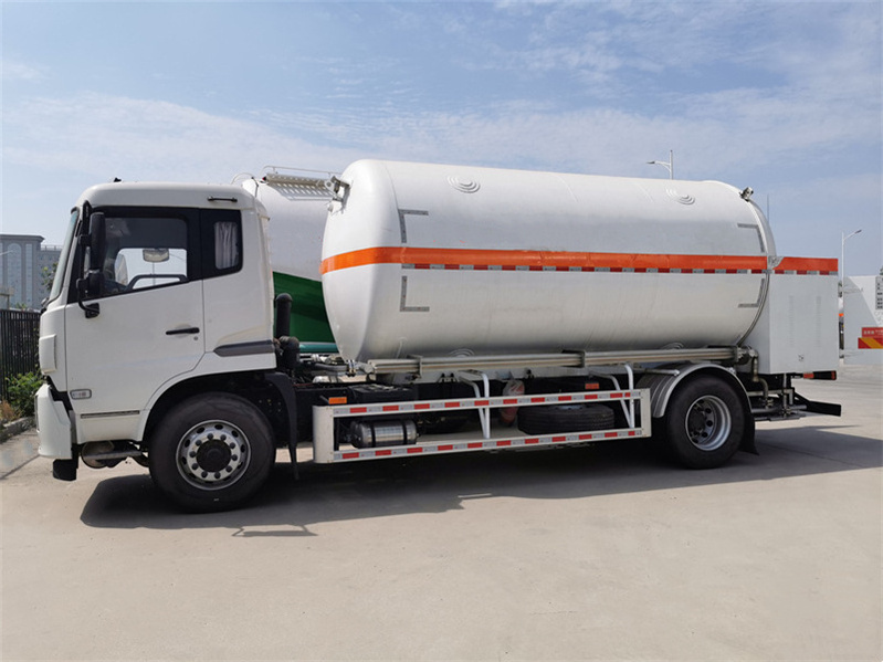 High Performance Liquefied Petroleum Gas Tank Truck 10M3 Liquid Transport Safety Standards Liquid Nitrogen Transfer Tank Truck