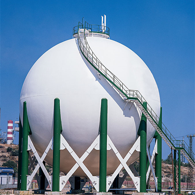 ASME Code 4000 Cubic Meters Propane/Lng Spherical Storage Tank With Carbon Steel