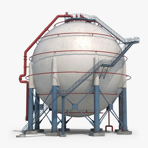 Carbon Steel Propane Propylene 4000m3 Spherical Storage Tank For Oxygen