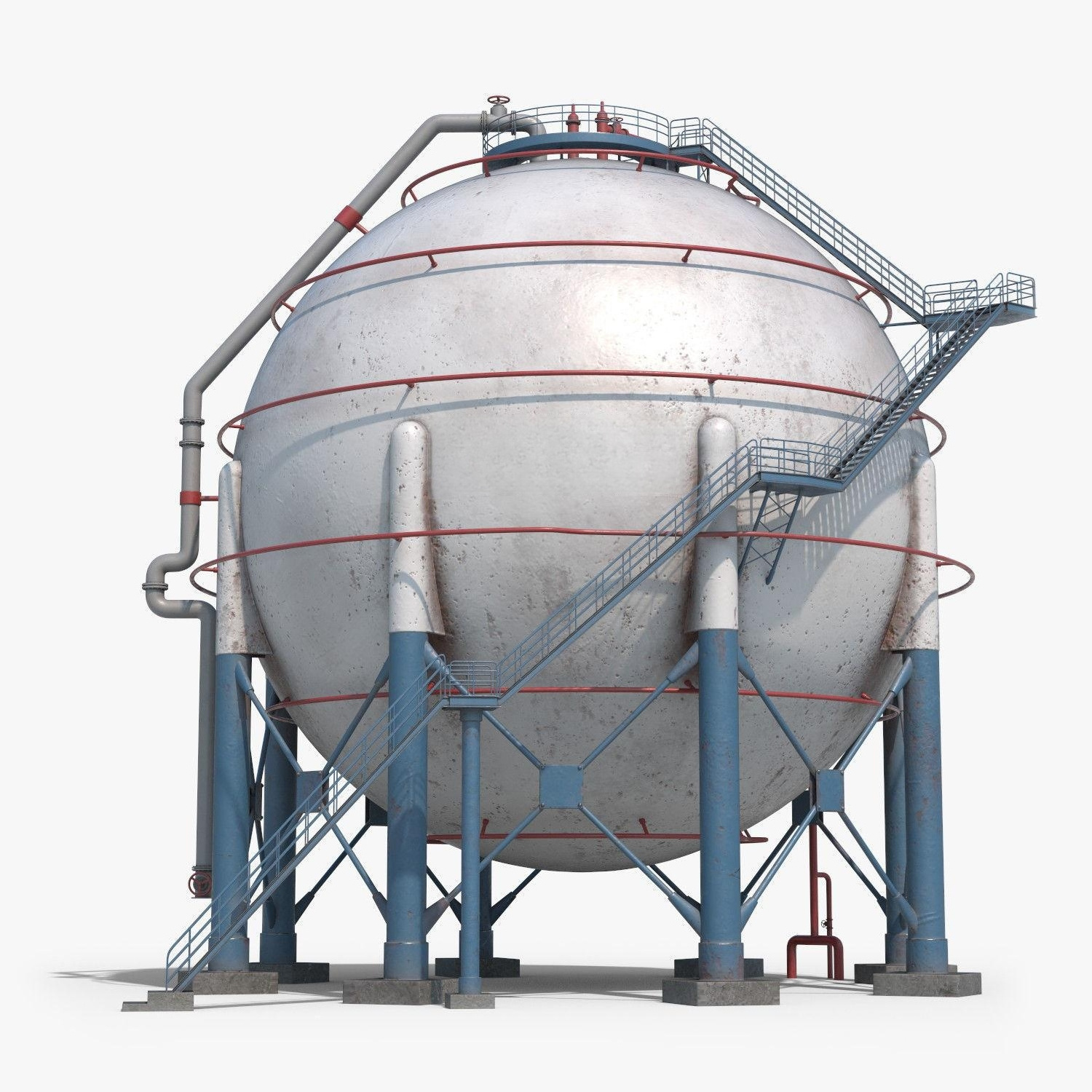 Carbon Steel Propane Propylene 4000m3 Spherical Storage Tank For Oxygen