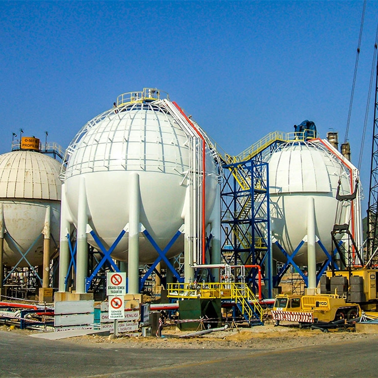 EPC 2000MT 3000MT Sphere Hydrogen Oxygen Nitrogen Propane Spherical Tank For Energy Providing