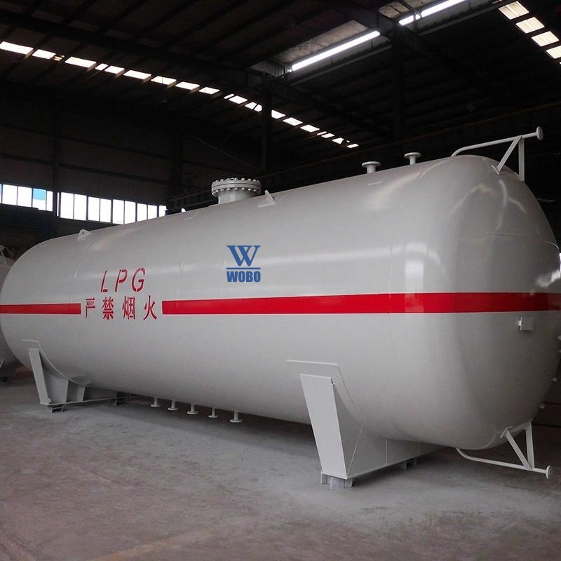 Large Capacity 100T 50m3 Upperground Propane LPG Gas Tank For Fuel Station