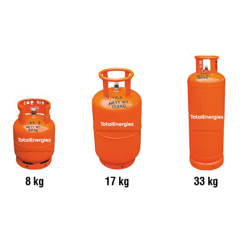 High Standard Liquefaction Petroleum Gas Ease Use 2Kg LPG Gas Cylinder LPG Cylinders Tank For Industrial Heating