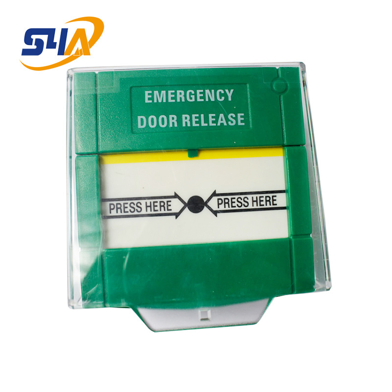 Resettable Emergency door release switch