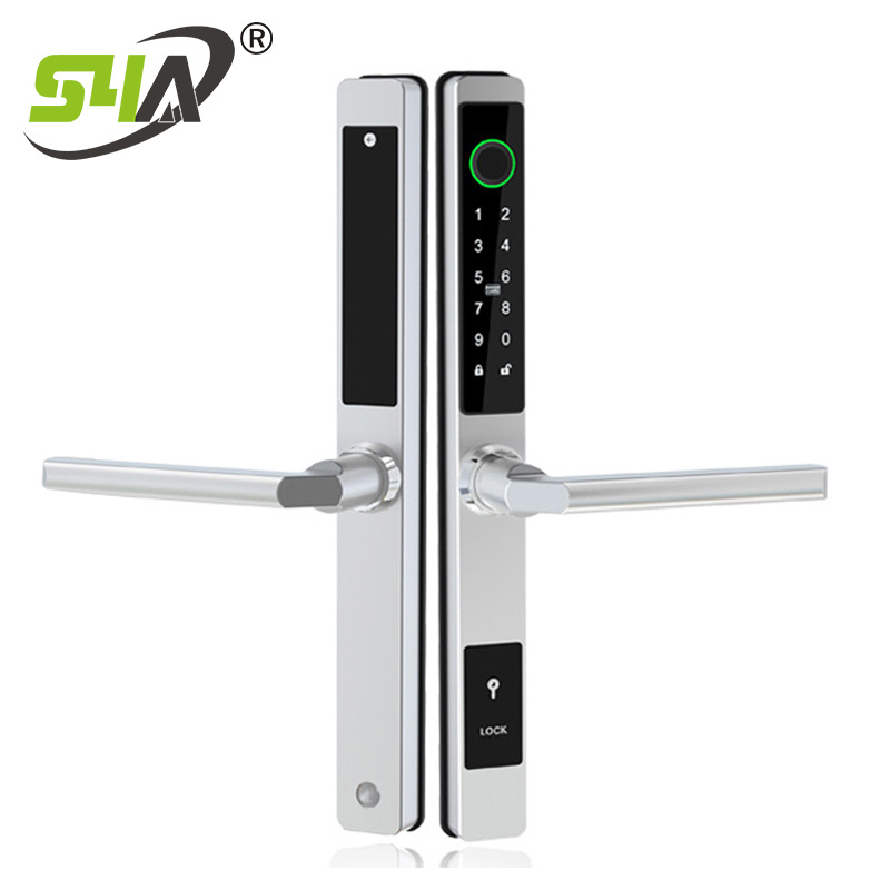 Factory Direct Sale Tuya Smart Door Lock For Sliding Door Aluminum Smart Fingerprint Handle Lock