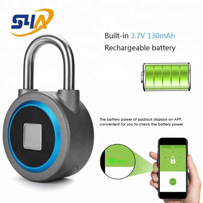 IP65 waterproof smart bluetooth and fingerprint padlock