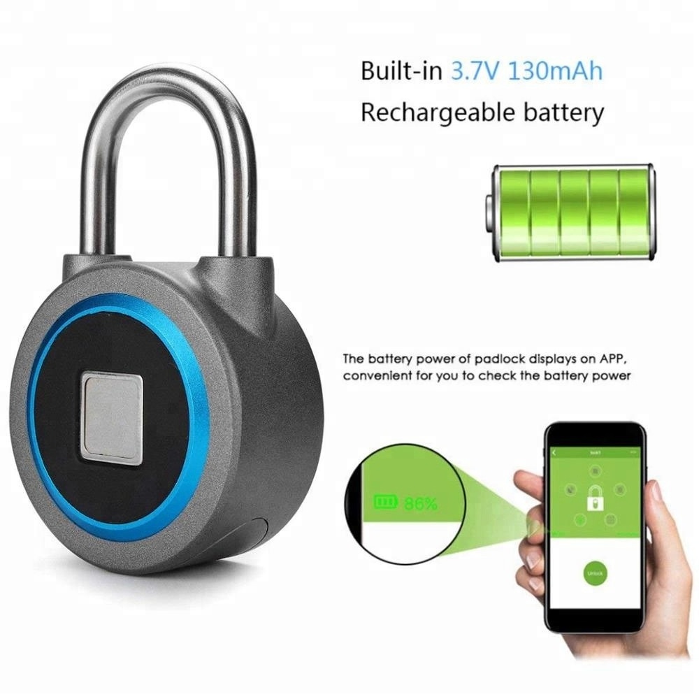 Fingerprint App Padlock Security  Smart Padlocks