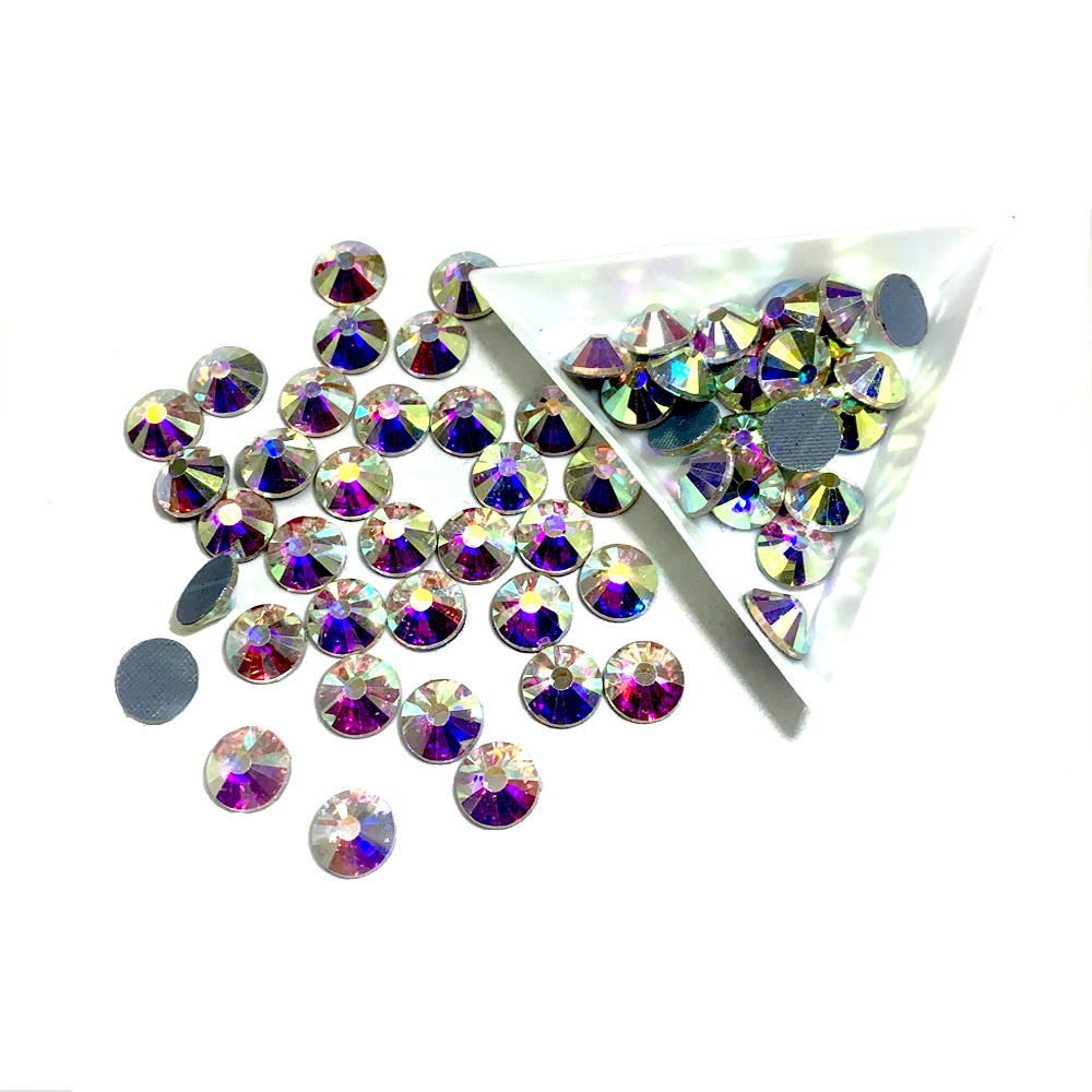 Factory direct sale 500 gross 70000 pcs big bag packaging ss10 crystal AB hotfix rhinestones with strong thermo glue