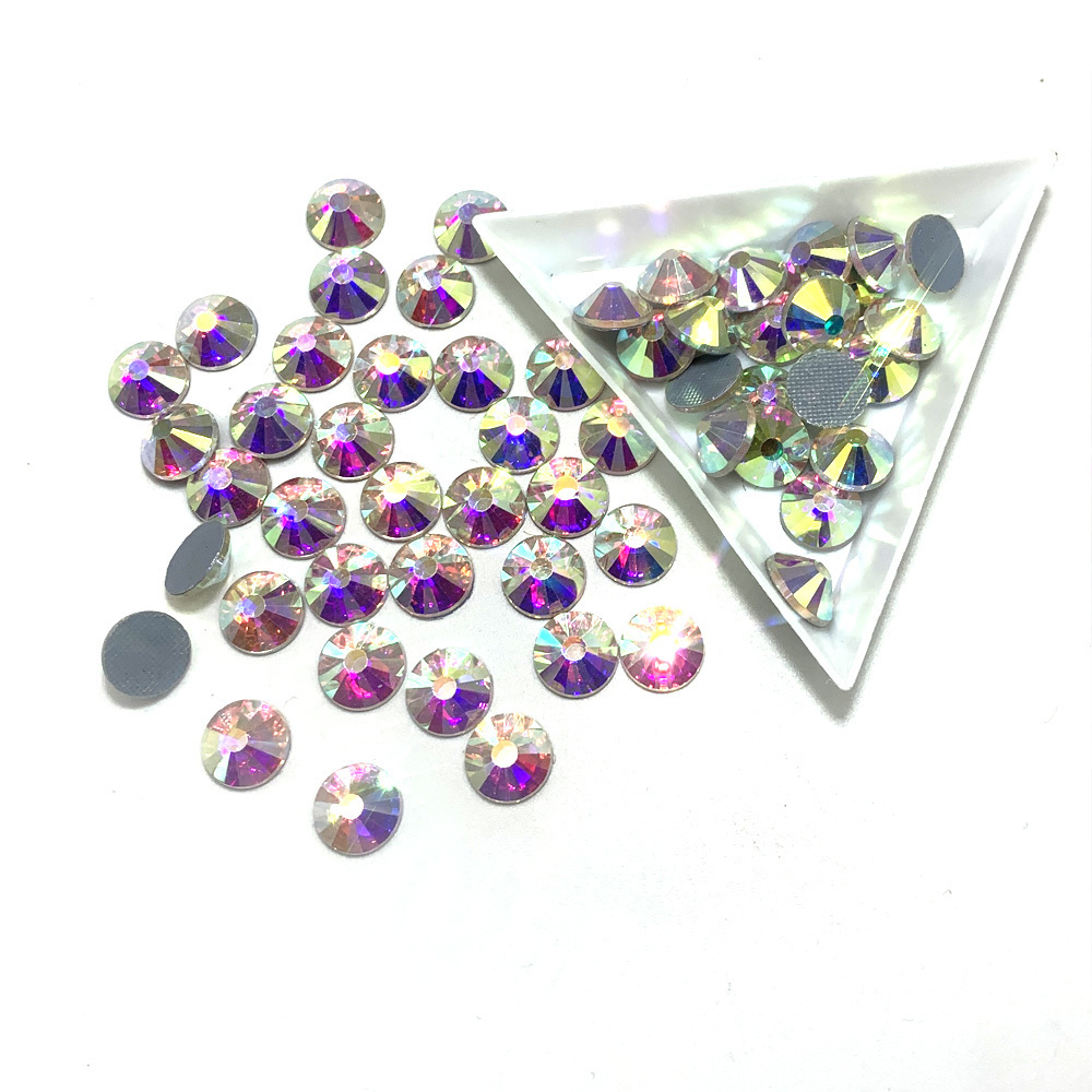 Factory direct sale 500 gross 70000 pcs big bag packaging ss10 crystal AB hotfix rhinestones with strong thermo glue