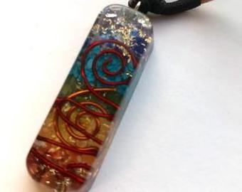 Export Quality Orgone Pipe  pendants with Chakra Layered Buy From Crystal Agate at Wholesale Price