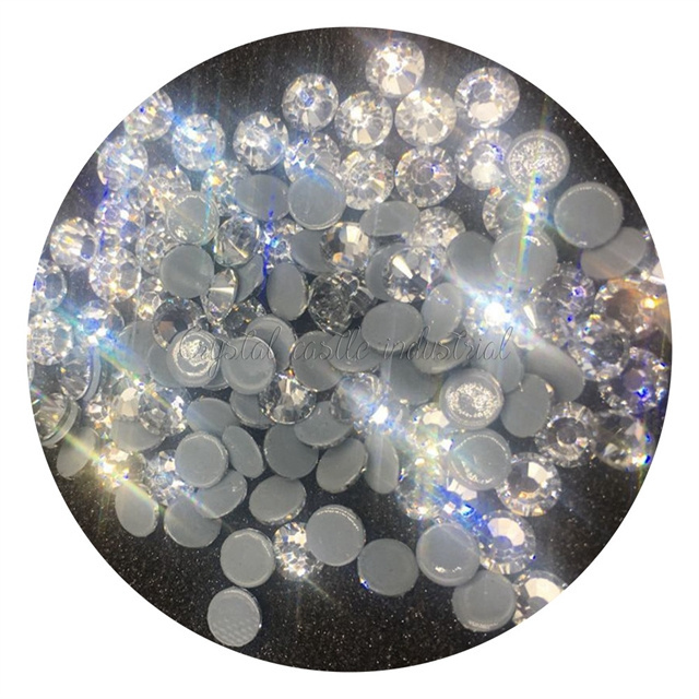 AAAA SS6 2MM Glass Strass Hotfix Crystals Iron On Glue Flatback Glitter Nail Rhinestone For Wedding Decoration