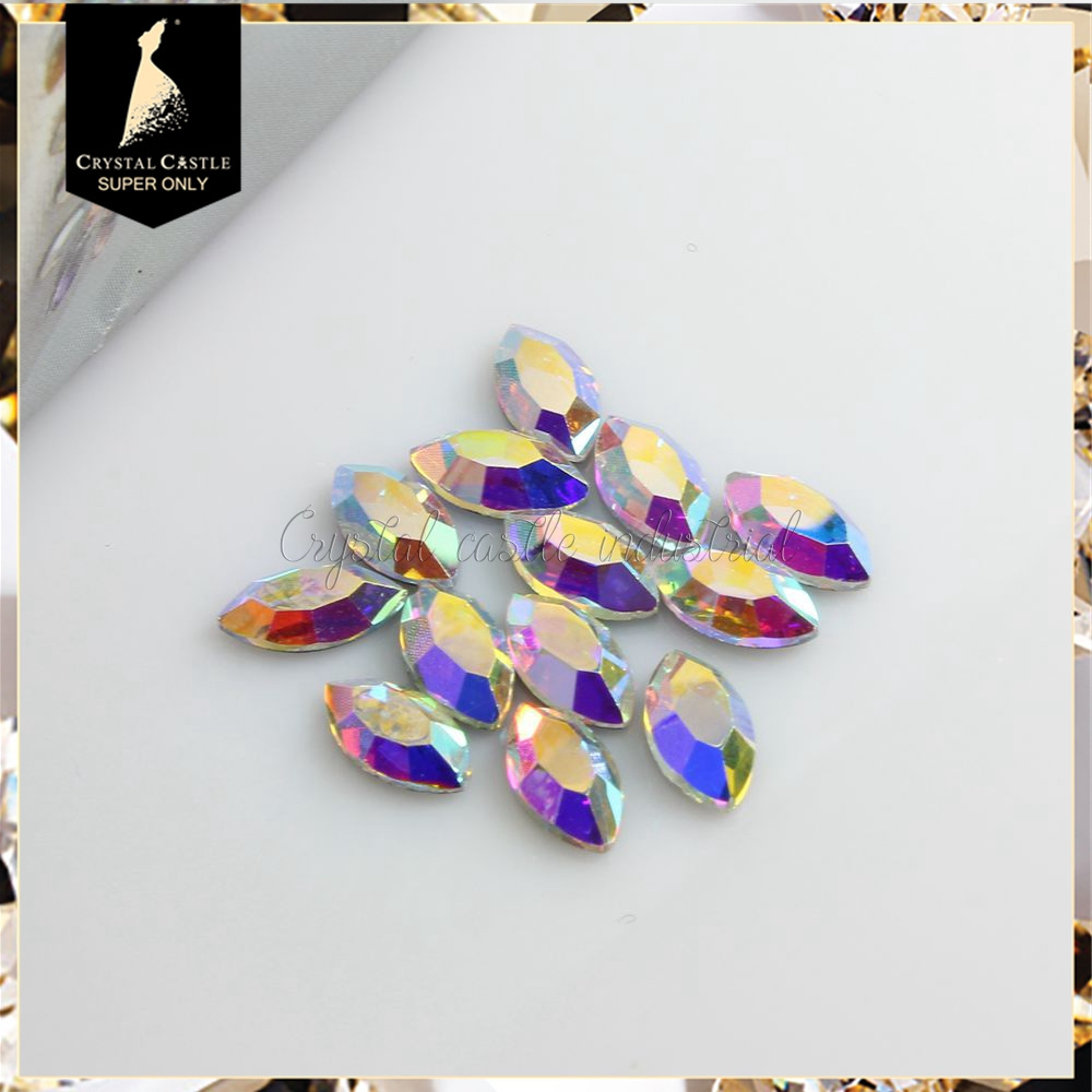 Wedding and Party decoration navette horse eyes adhesive glue flat back crystal strass hot fix rhinestone