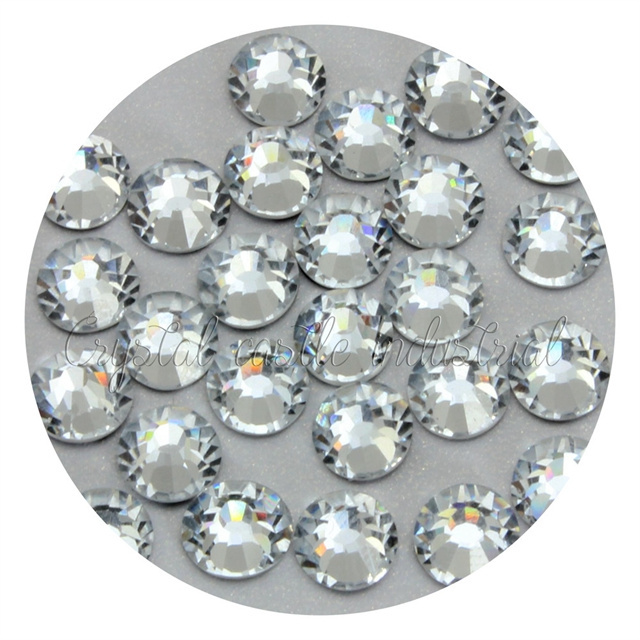 AAAA SS6 2MM Glass Strass Hotfix Crystals Iron On Glue Flatback Glitter Nail Rhinestone For Wedding Decoration