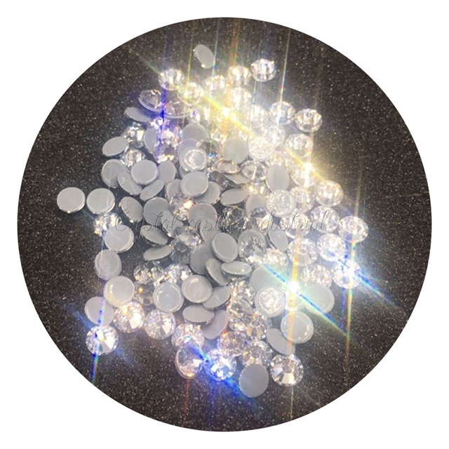 AAAA SS6 2MM Glass Strass Hotfix Crystals Iron On Glue Flatback Glitter Nail Rhinestone For Wedding Decoration