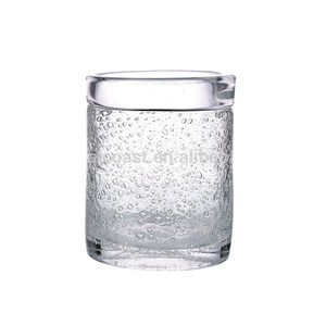 New style bubble glass hurricane candle glass jar for home decoration