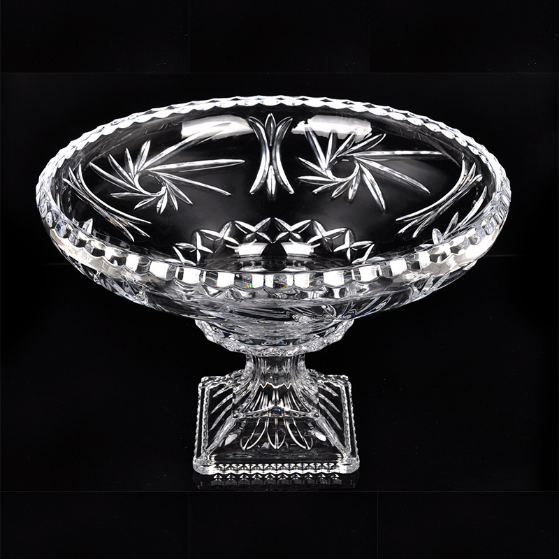 Boat Square Compote 6 Inch Clear Glass Snack Bowl Star Cut Smoothie Triangle Glass Bowls