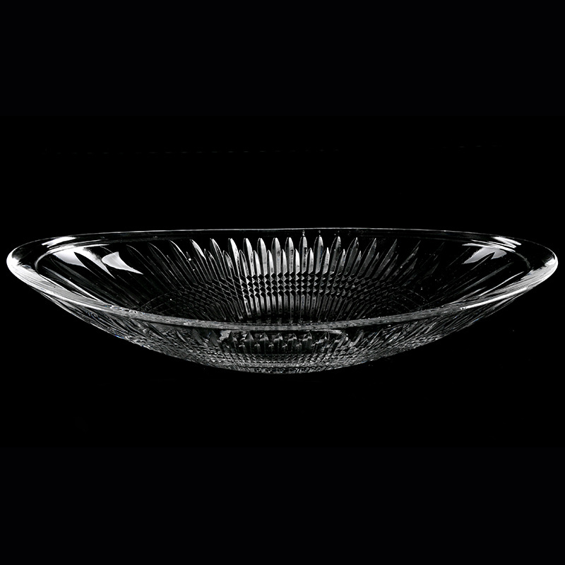 Crystal Clear Glass Mixing Fresh Bowl Set Boat Shape Glass Salad Food Serving Bowl