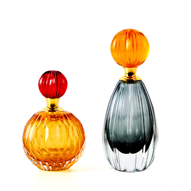 Perfume bottle glass display decanter flacons parfums vide glass perfume bottle refillable